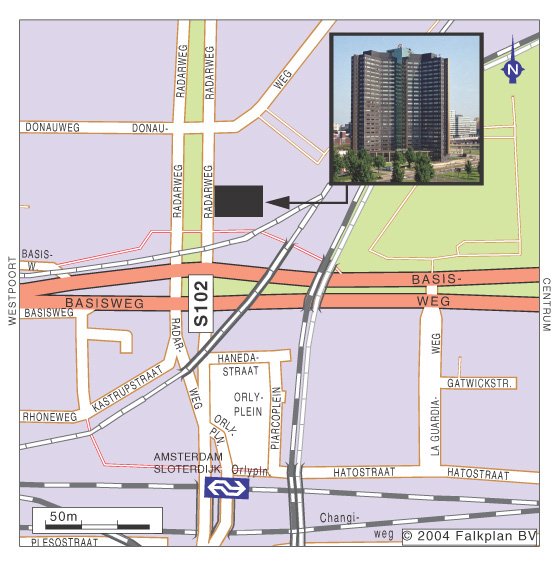 Map of Elsevier building